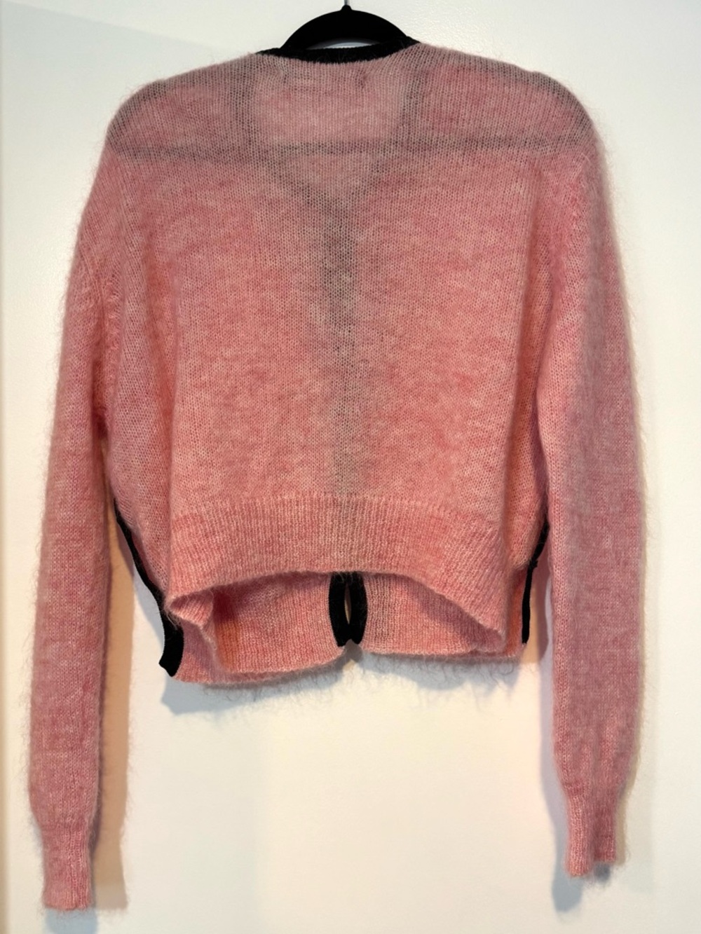 Y/Project Pink & Black Panelled Mohair Cardigan - Made in Italy - Picture 6 of 8